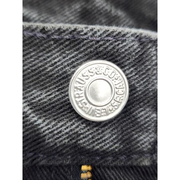 Vintage Levis 505 Jeans Womens 8 L Black Low Rise Straight Leg Denim Red Tab USA - Picture 8 of 13